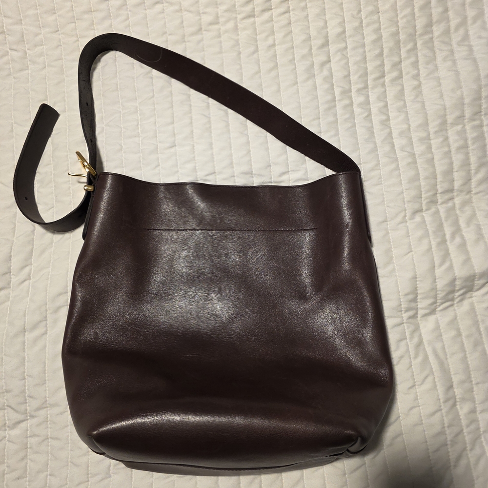 Madewell Brown Leather Bucket Bag